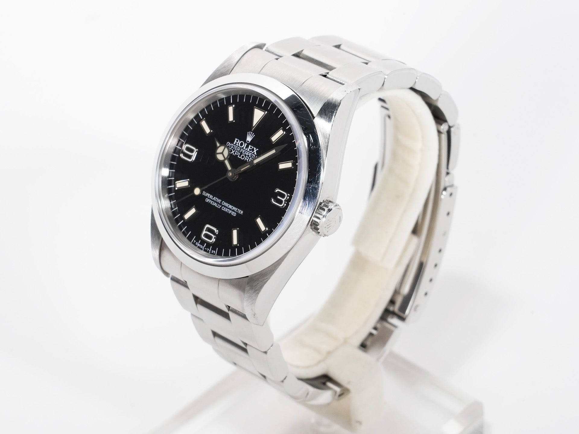 Rolex Explorer I Ref. 14270 Stainless Steel Black Dial Oyster Bracelet Used xq52jogz