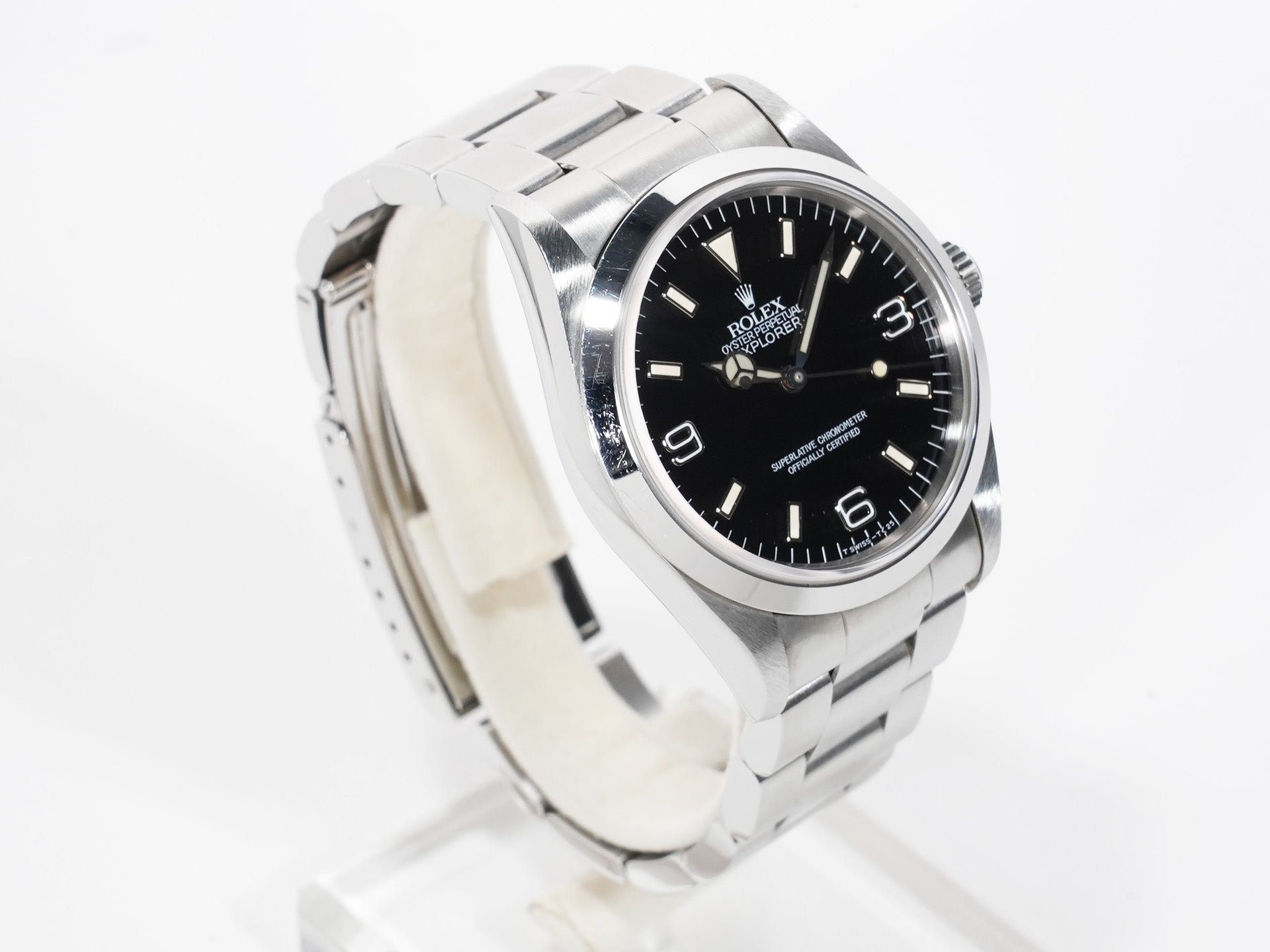 Rolex Explorer I Ref. 14270 Stainless Steel Black Dial Oyster Bracelet Used xq52jogz