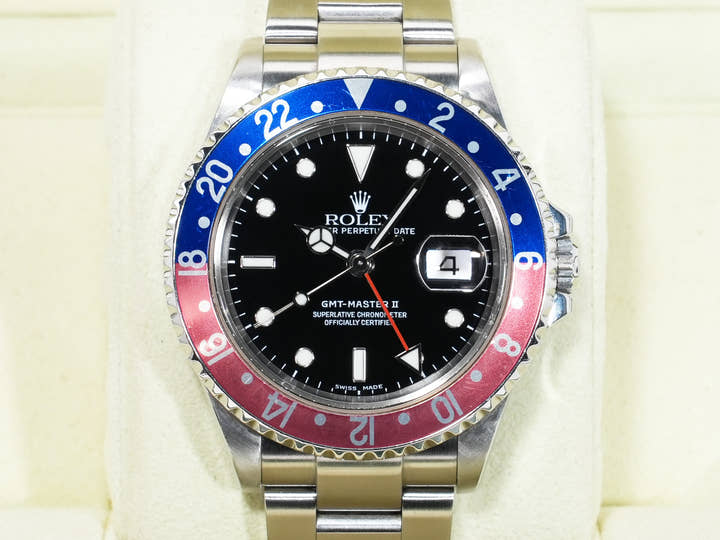 Rolex GMT-Master II Ref. 16710 Stainless Steel Black Dial Oyster Bracelet Used kdcpik9h