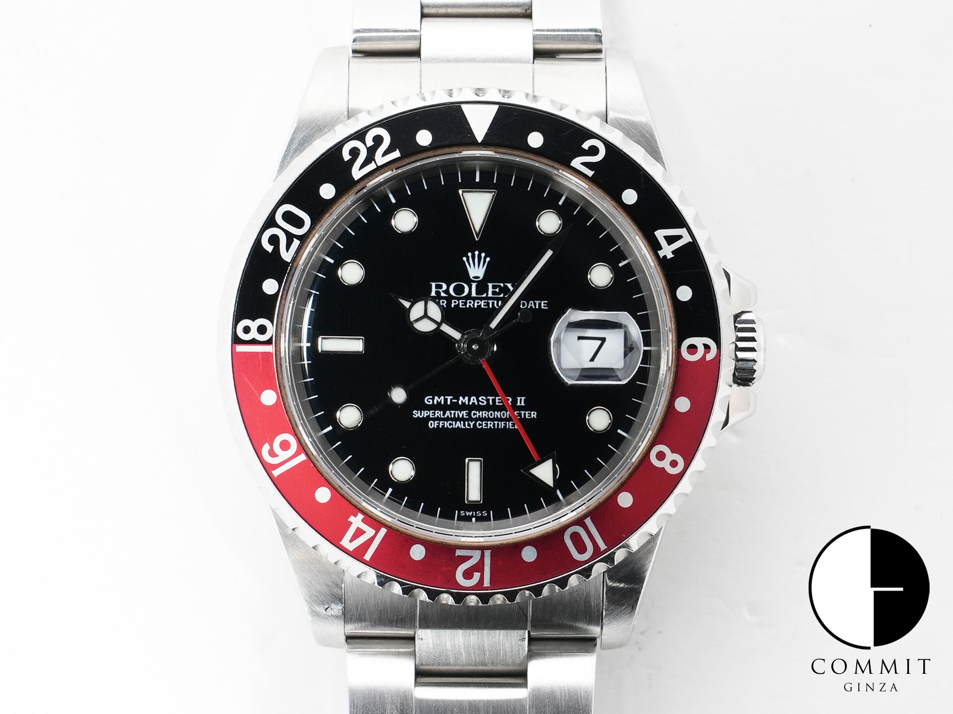Rolex GMT-Master II Ref.16710 Stainless Steel Black Dial Oyster Bracelet Used egggmrg3