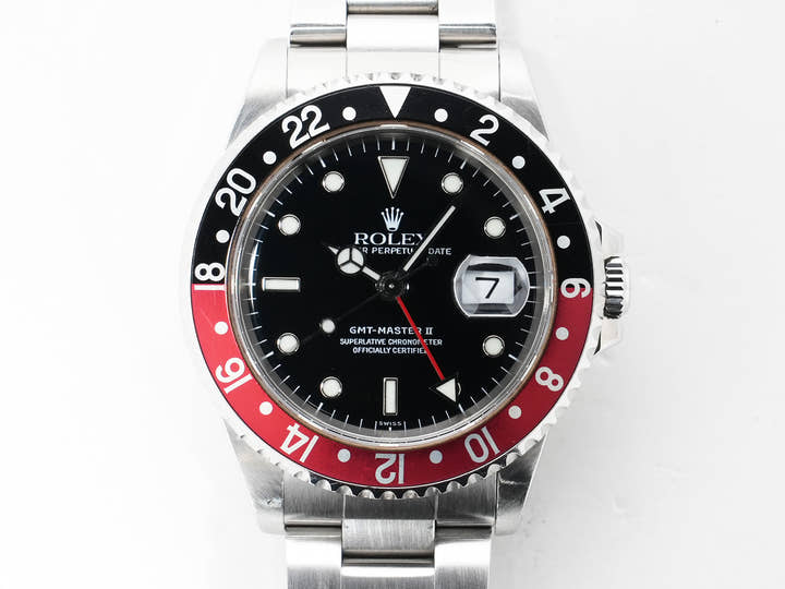 Rolex GMT-Master II Ref.16710 Stainless Steel Black Dial Oyster Bracelet Used egggmrg3