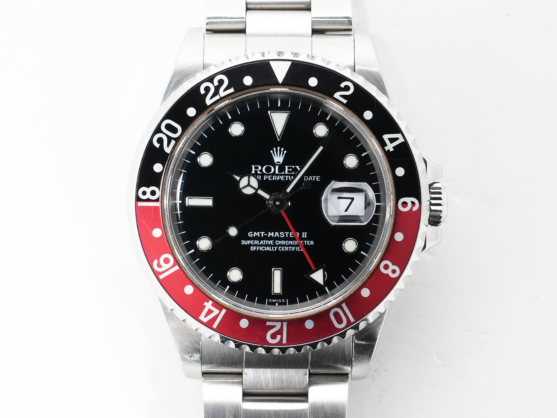 Rolex GMT-Master II Ref.16710 Stainless Steel Black Dial Oyster Bracelet Used egggmrg3