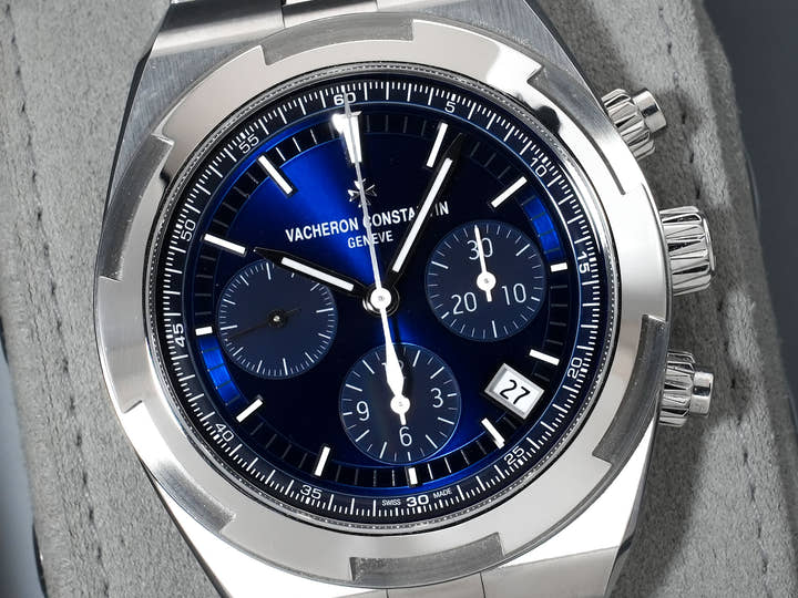 ヴァシュロンコンスタンタン オーヴァーシーズ クロノグラフ Ref.5520V/210A-B148 ステンレススチール ブルー文字盤 中古 m4xi6bkj