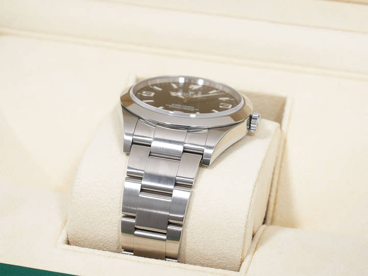 ロレックス エクスプローラーI Ref.214270 ステンレススチール ブラック文字盤 オイスターブレスレット 中古 sesoixfz