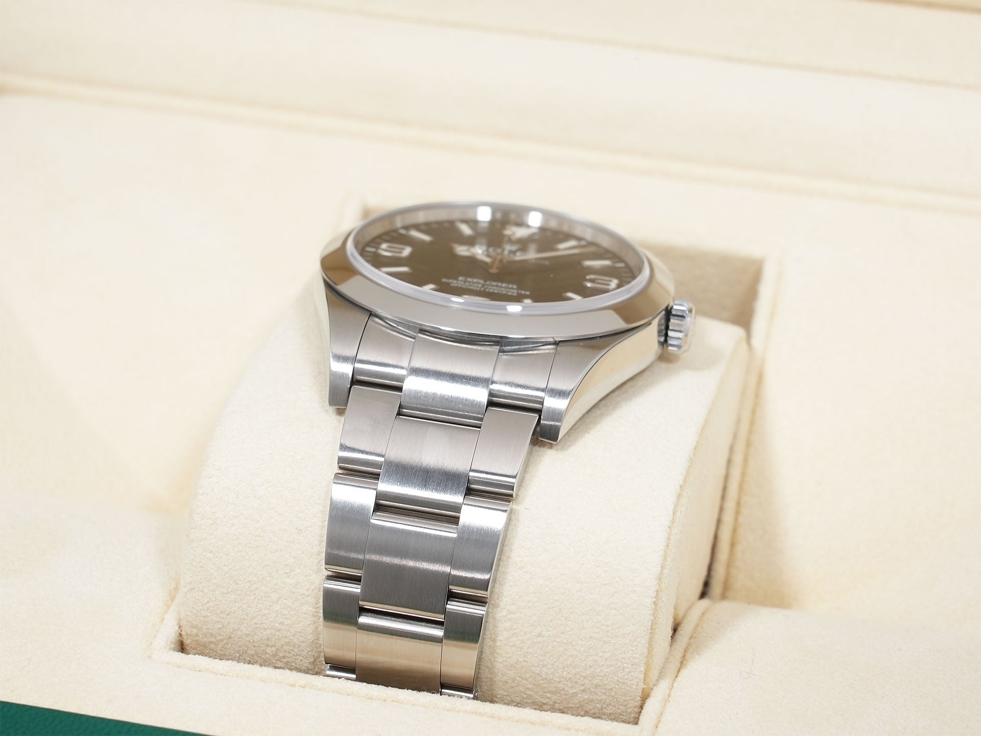 ロレックス エクスプローラーI Ref.214270 ステンレススチール ブラック文字盤 オイスターブレスレット 中古 sesoixfz