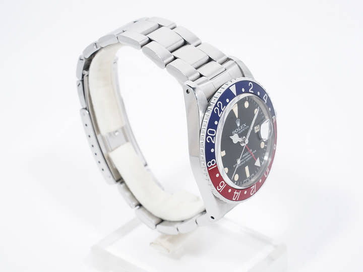 ロレックス GMTマスター Ref.1675 ステンレススチール ブラック文字盤 オイスターブレスレット 中古 m24gytaj