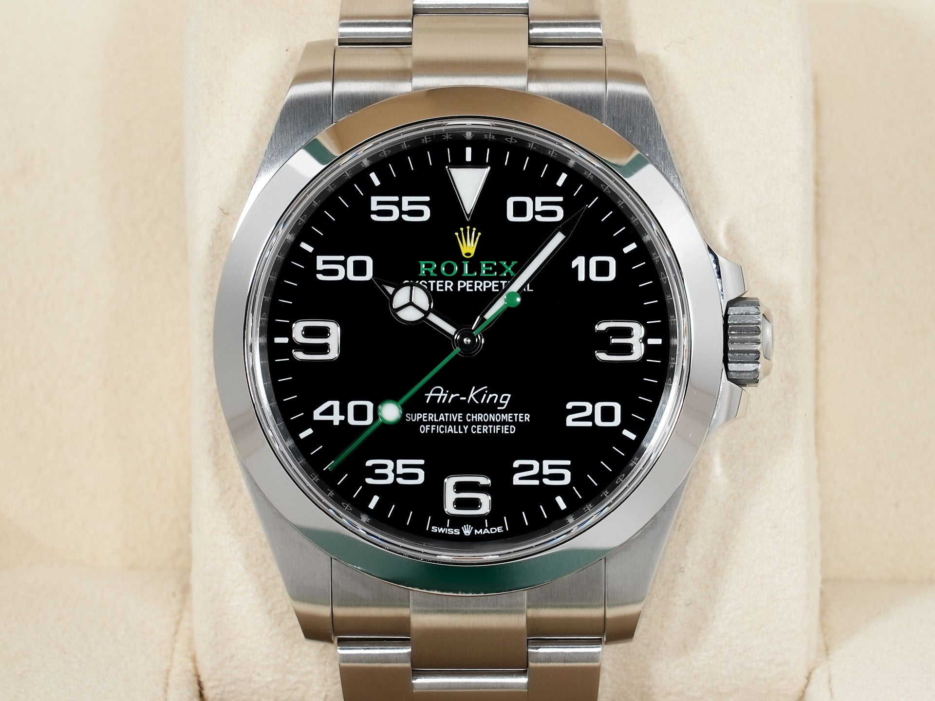 ロレックス エアキング Ref.126900 ステンレススチール ブラック文字盤 オイスターブレスレット 中古 vx44cbea