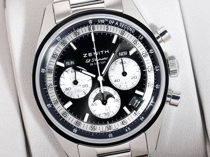 ゼニス クロノマスター オリジナル トリプルカレンダー ホディンキー エディション Ref.03.3401.3610/21.M3200 ステンレススチール ブラック文字盤 未使用 pczee7aw