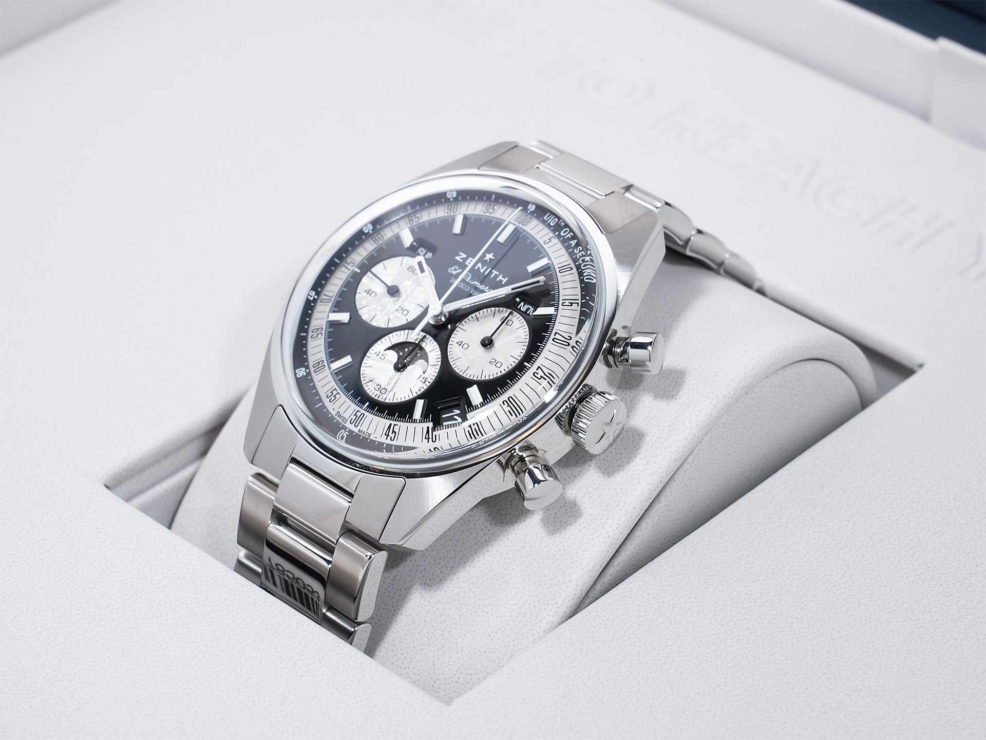 ゼニス クロノマスター オリジナル トリプルカレンダー ホディンキー エディション Ref.03.3401.3610/21.M3200 ステンレススチール ブラック文字盤 未使用 pczee7aw