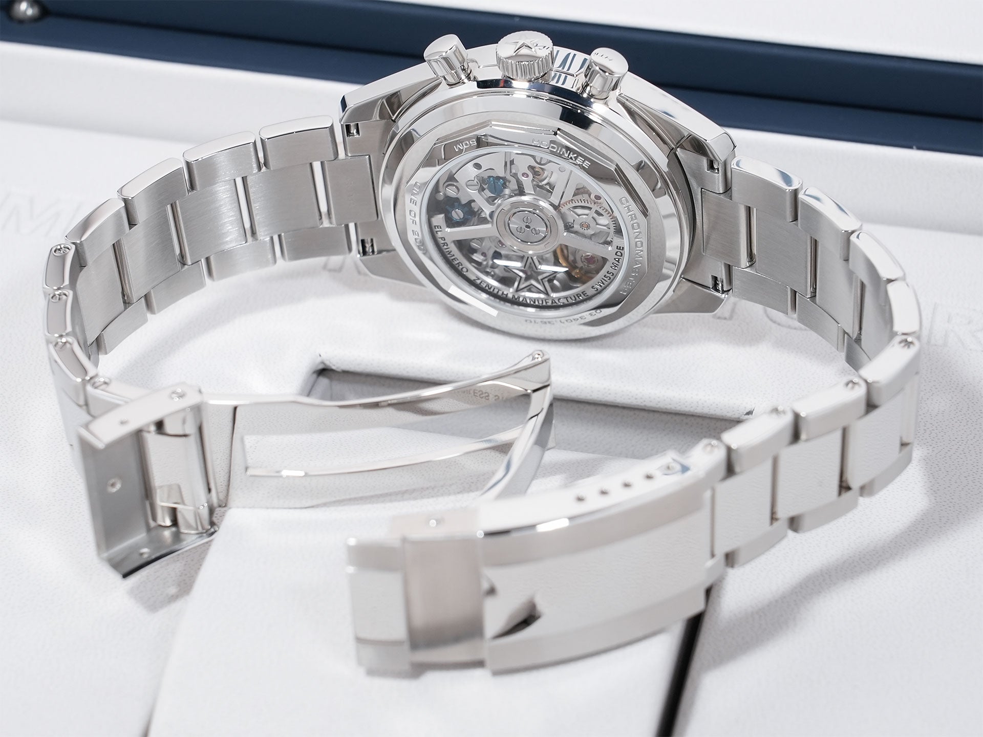 ゼニス クロノマスター オリジナル トリプルカレンダー ホディンキー エディション Ref.03.3401.3610/21.M3200 ステンレススチール ブラック文字盤 未使用 pczee7aw