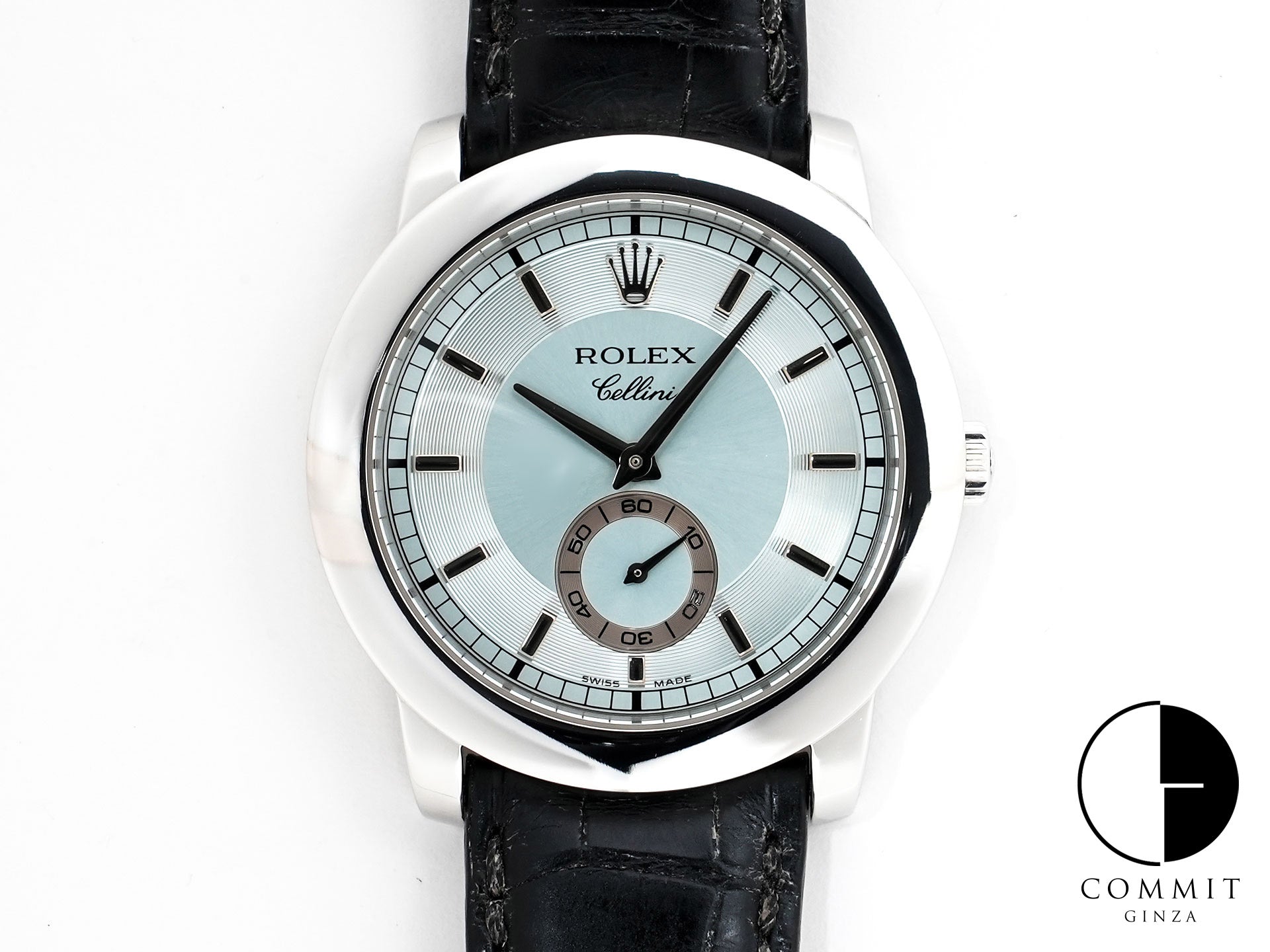 Rolex Cellini Cellinium Ref. 5241/6 Platinum Ice Blue Dial Excellent Used Condition bjn4ctk7