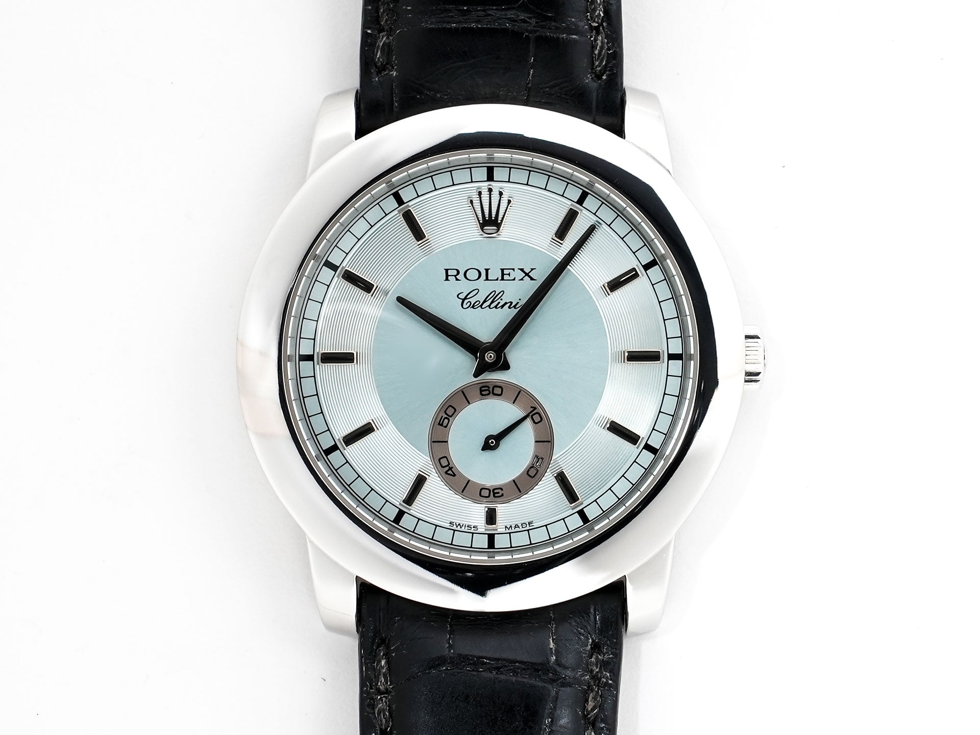 Rolex Cellini Cellinium Ref. 5241/6 Platinum Ice Blue Dial Excellent Used Condition bjn4ctk7