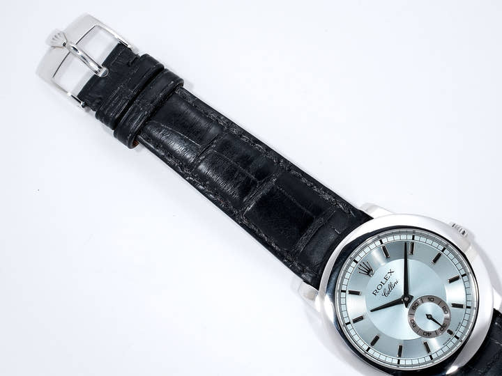 Rolex Cellini Cellinium Ref. 5241/6 Platinum Ice Blue Dial Excellent Used Condition bjn4ctk7