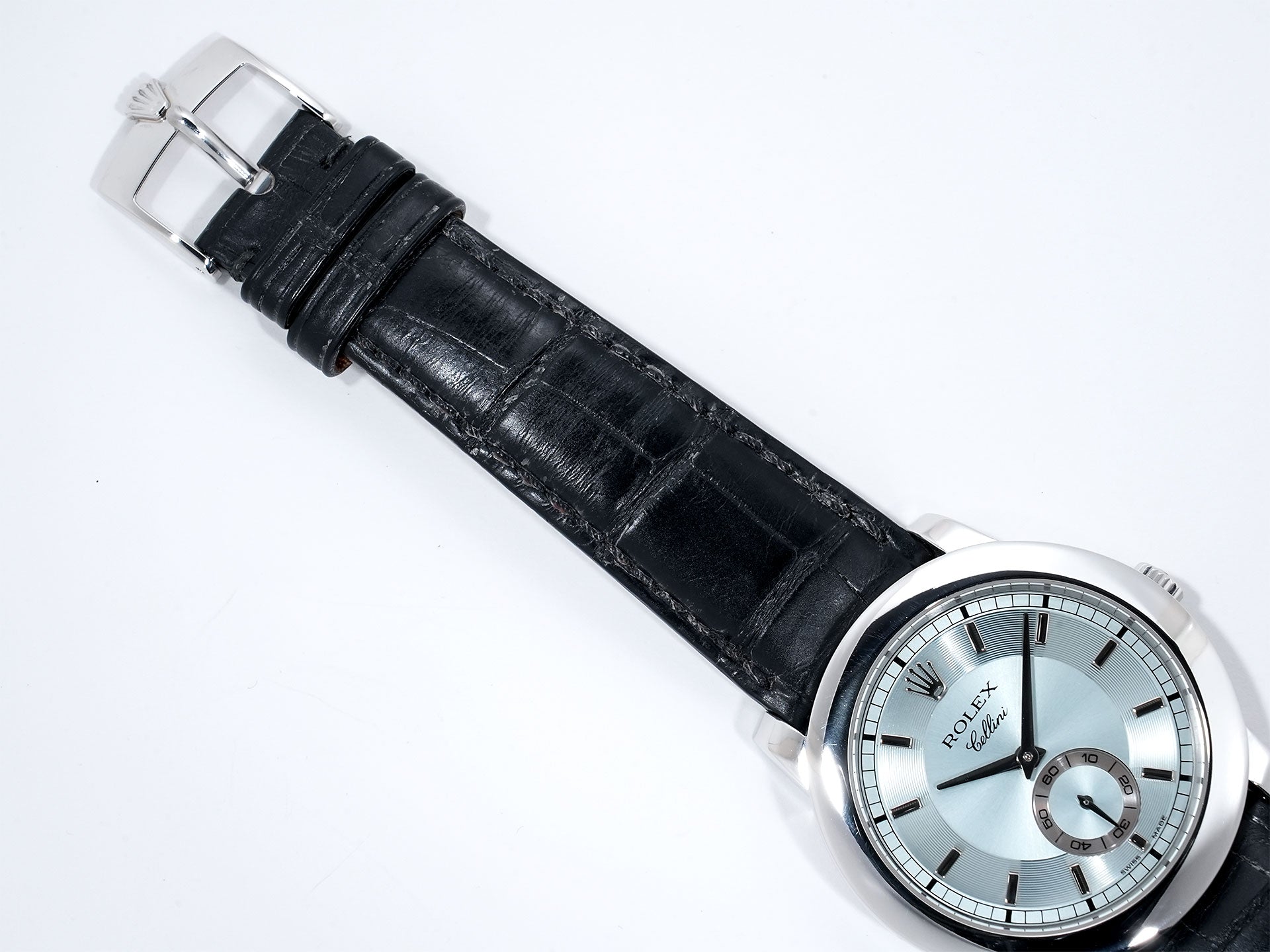 Rolex Cellini Cellinium Ref. 5241/6 Platinum Ice Blue Dial Excellent Used Condition bjn4ctk7