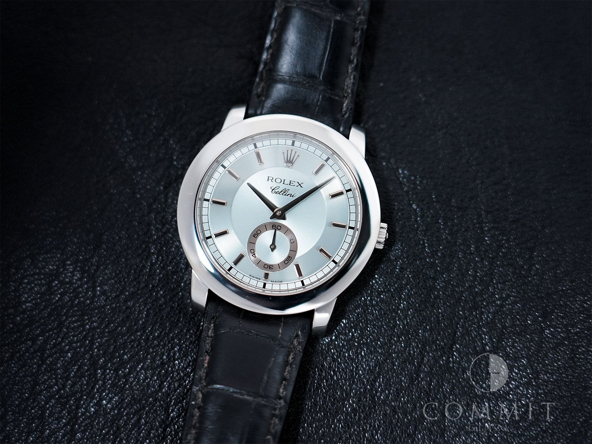 Rolex Cellini Cellinium Ref. 5241/6 Platinum Ice Blue Dial Excellent Used Condition bjn4ctk7
