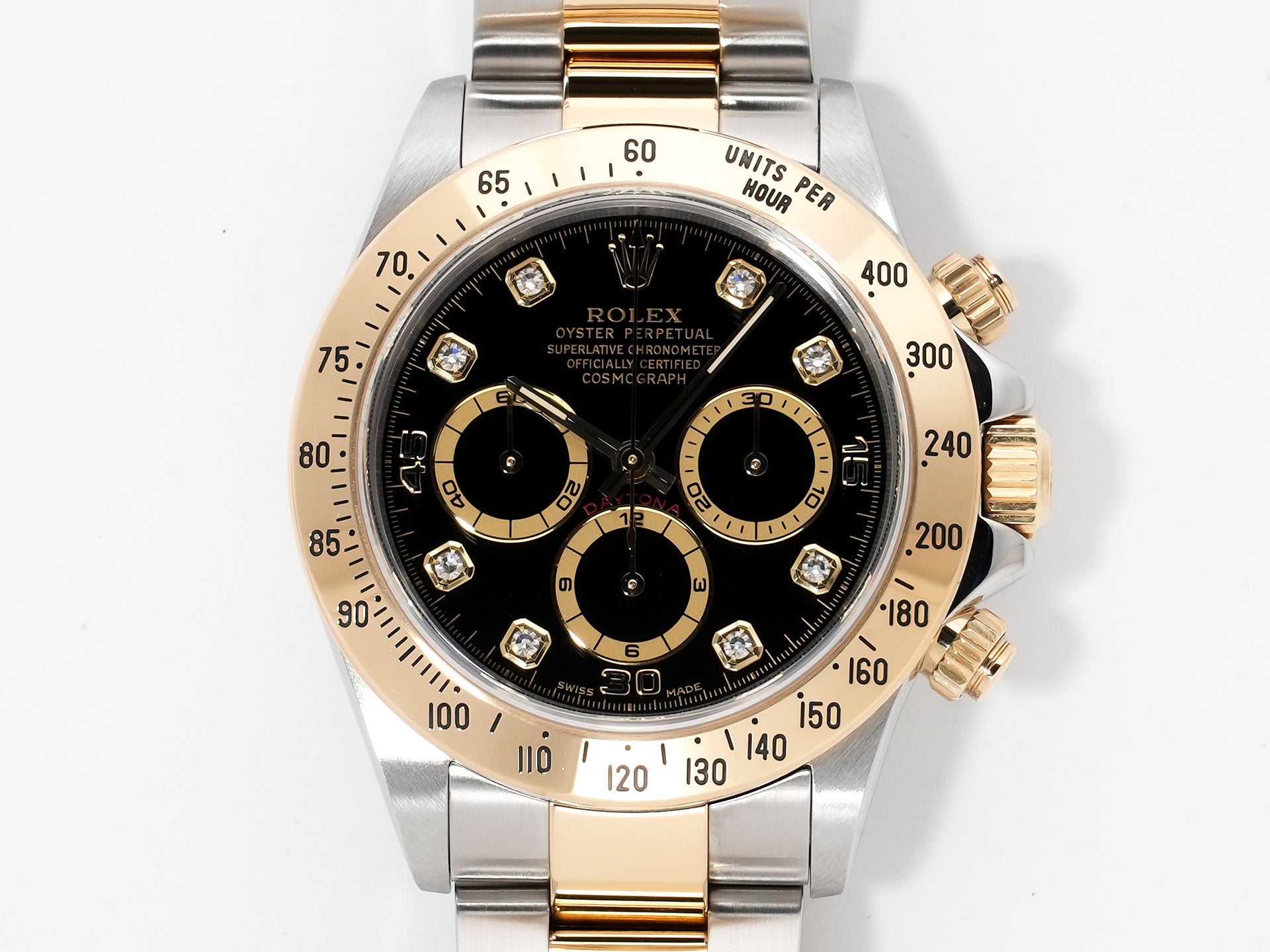 ロレックス デイトナ エルプリメロ Ref.16523G ステンレススチール/イエローゴールド ブラック文字盤 美中古 dvyih84j