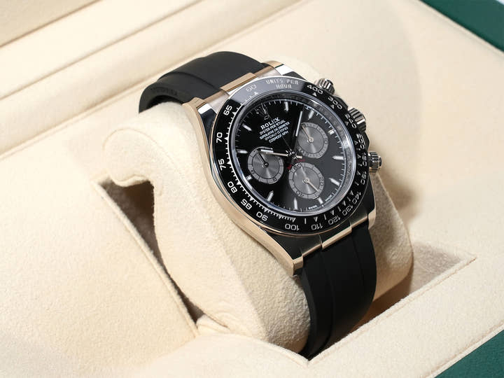 Rolex Daytona Ref. 126519LN White Gold Bright Black x Steel Dial Used jqc2wdca
