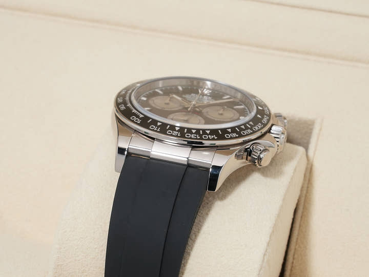 Rolex Daytona Ref. 126519LN White Gold Bright Black x Steel Dial Used jqc2wdca