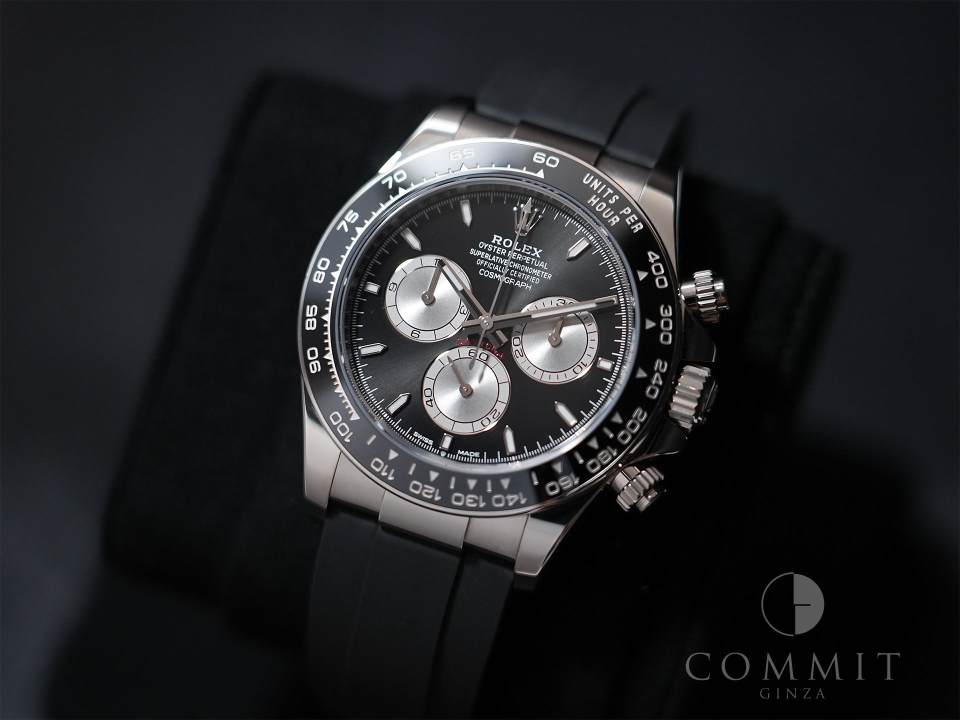 Rolex Daytona Ref. 126519LN White Gold Bright Black x Steel Dial Used jqc2wdca