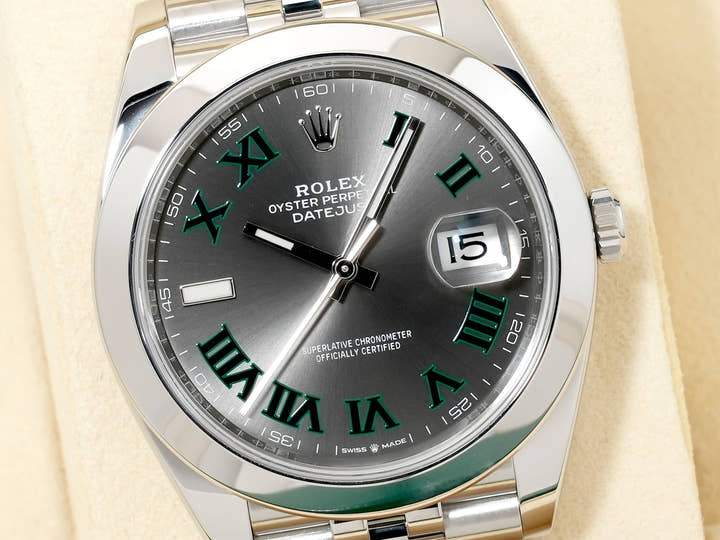 ロレックス デイトジャスト41 Ref.126300 ステンレススチール スレートローマン文字盤 ジュビリーブレスレット 美中古 z2u83e4s