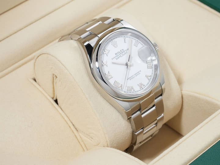 Rolex Datejust 36 Ref. 126200 Stainless Steel White Dial Oyster Bracelet Excellent Condition s75hngdc