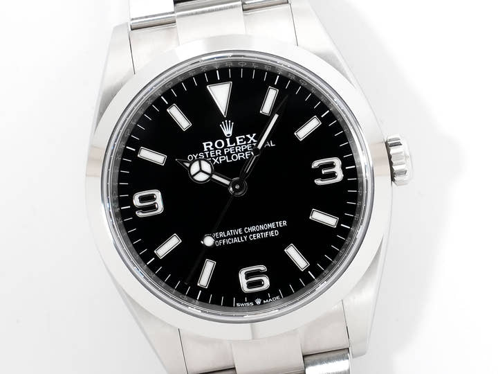 ロレックス エクスプローラー36 Ref.124270 ステンレススチール ブラック文字盤 オイスターブレスレット 中古 mze26c6i