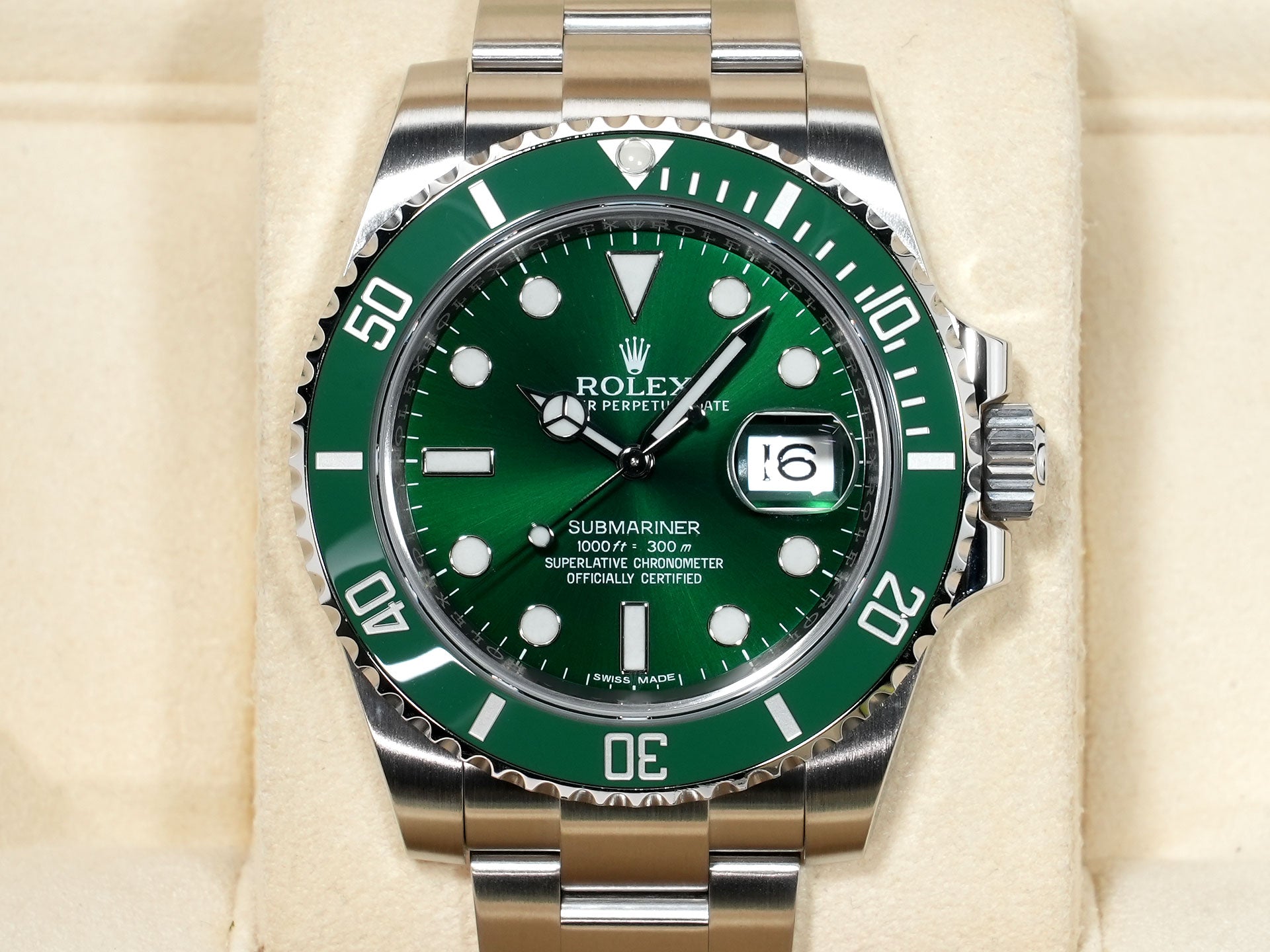 ROLEX Submariner Date Ref.116610LV Stainless Steel Green Dial Used ifst8bcj