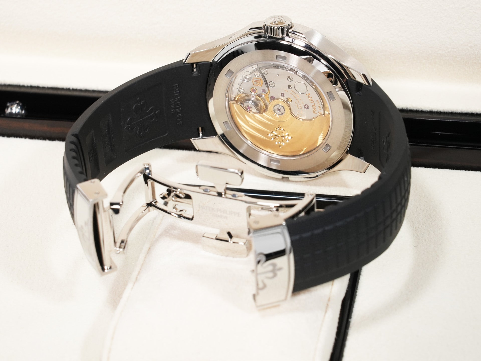 パテックフィリップ アクアノート トラベルタイム Ref.5164A-001 ステンレススチール ブラック文字盤 極美品 8frqjf7t