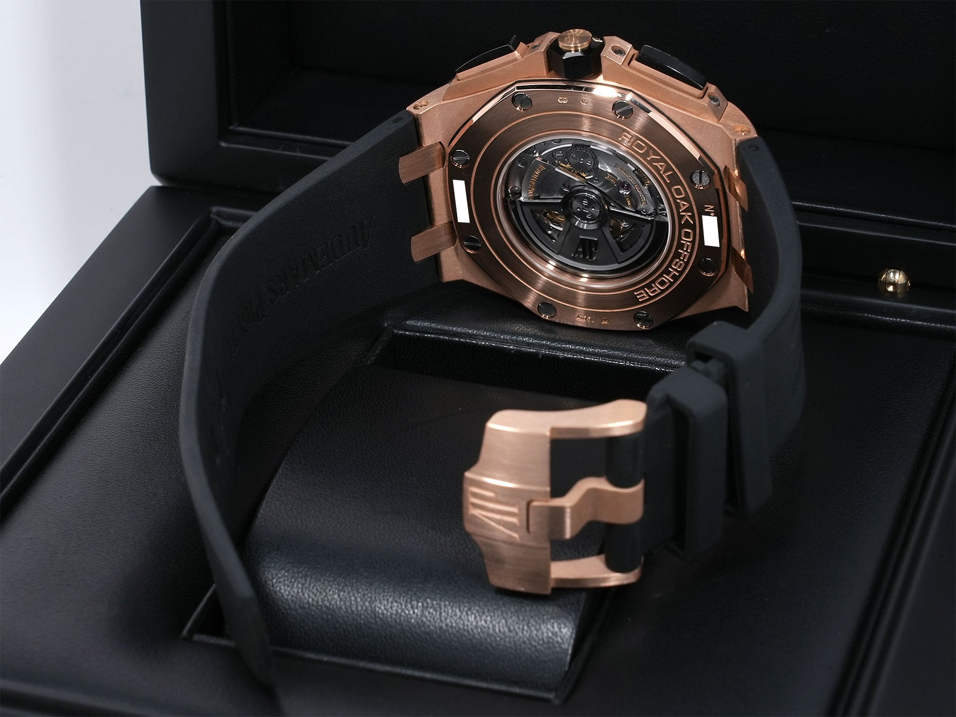 Audemars Piguet Royal Oak Offshore Chronograph Ref. 26401RO.OO.A002CA.01 Pink Gold Black Dial Excellent Condition 3vd2897x