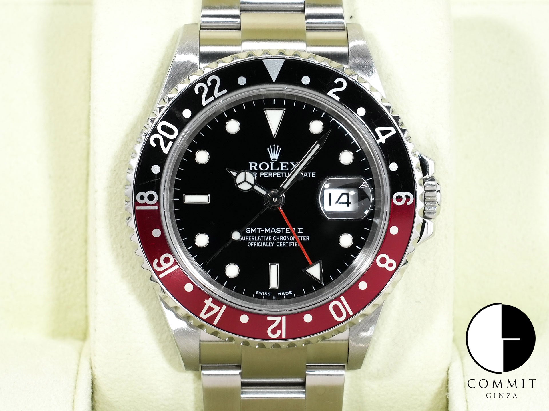Rolex GMT-Master II Ref. 16710 Stainless Steel Black Dial Oyster Bracelet Used d3onr32q