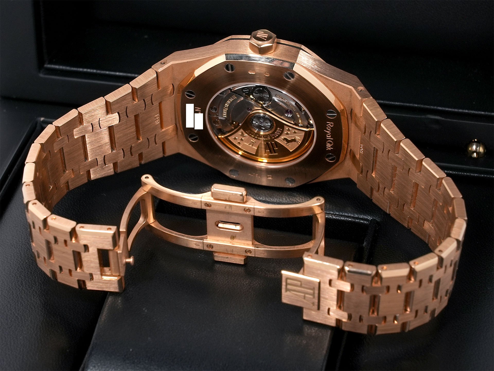 Audemars Piguet Royal Oak Ref.15400OR.OO.1220OR.01 Pink Gold Black Dial Used gboe2h5x