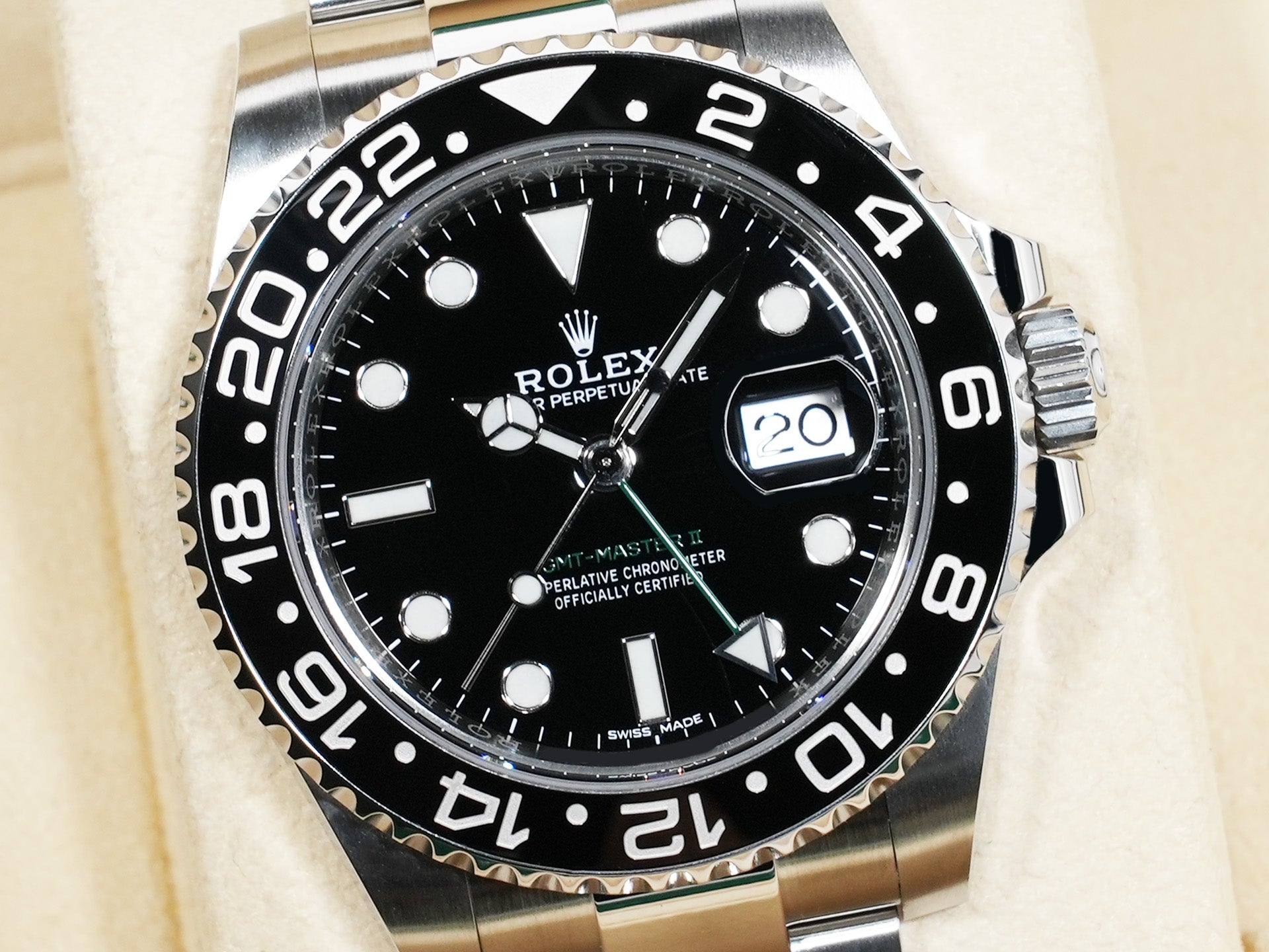 Rolex GMT-Master II Ref. 116710LN Stainless Steel Black Dial Oyster Bracelet Excellent Condition avsms4ye