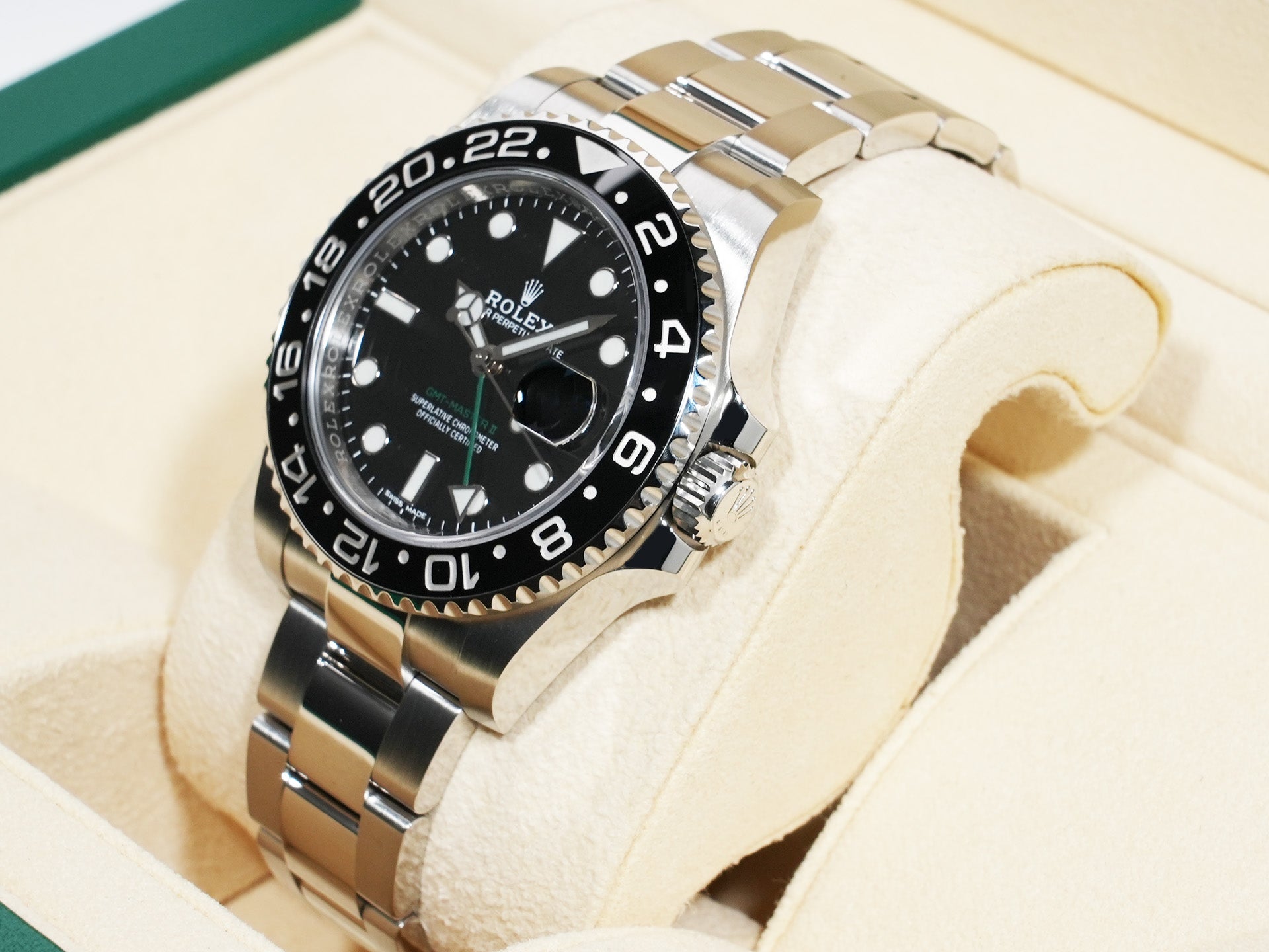Rolex GMT-Master II Ref. 116710LN Stainless Steel Black Dial Oyster Bracelet Excellent Condition avsms4ye