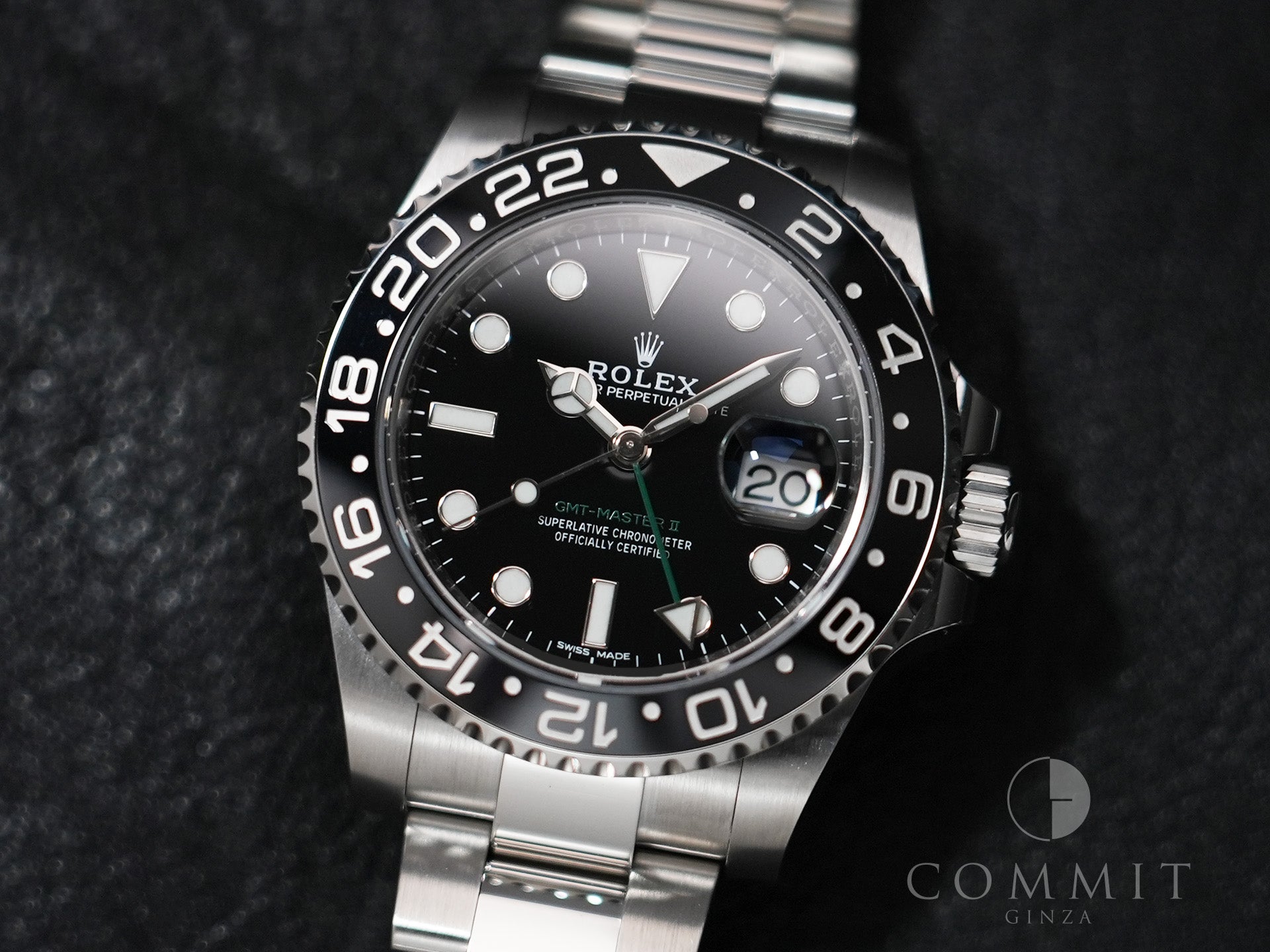 Rolex GMT-Master II Ref. 116710LN Stainless Steel Black Dial Oyster Bracelet Excellent Condition avsms4ye