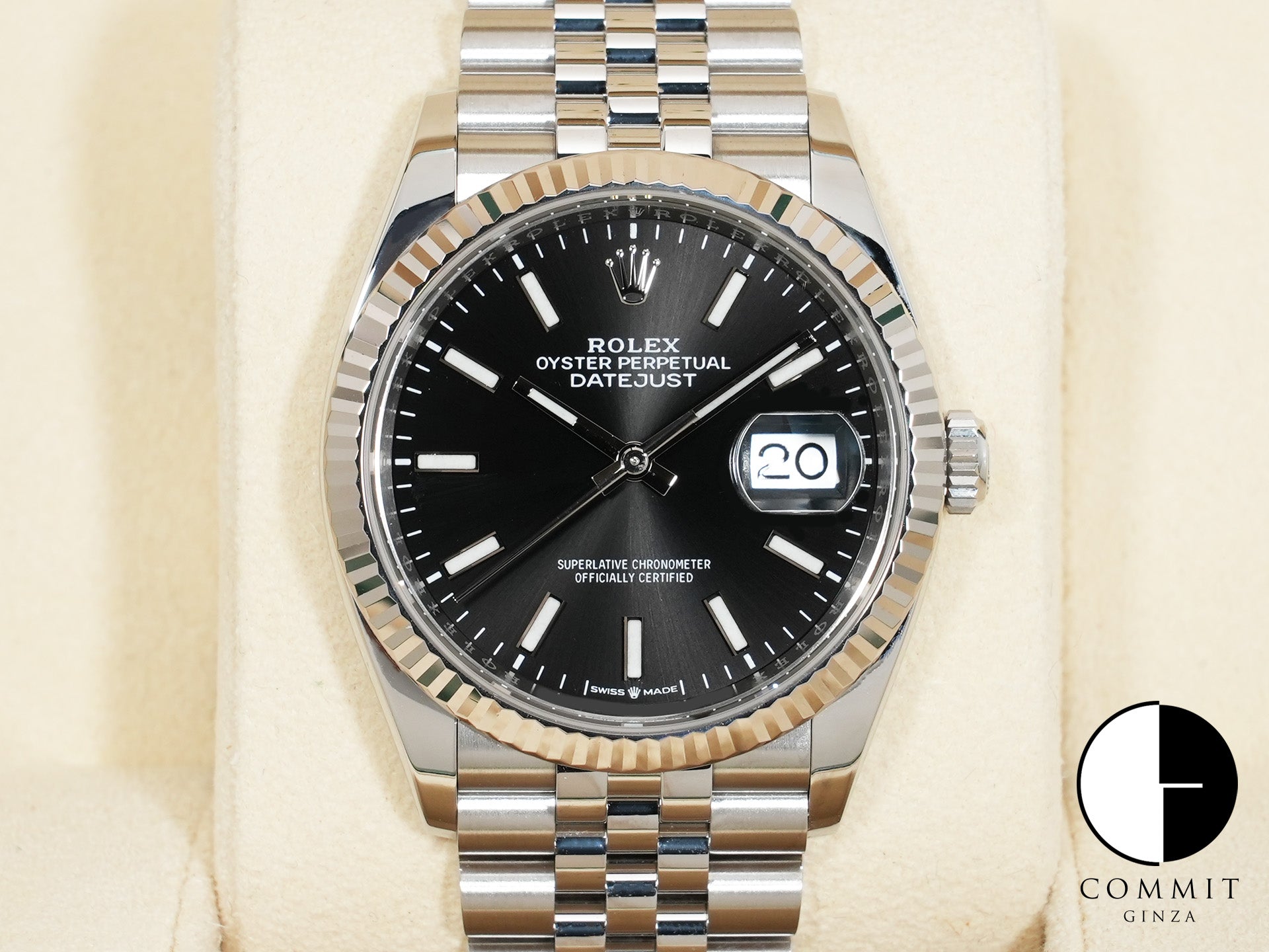 Rolex Datejust 36 Ref. 126234 Stainless Steel/White Gold Black Dial Jubilee Bracelet Excellent Condition sd6r7n5v