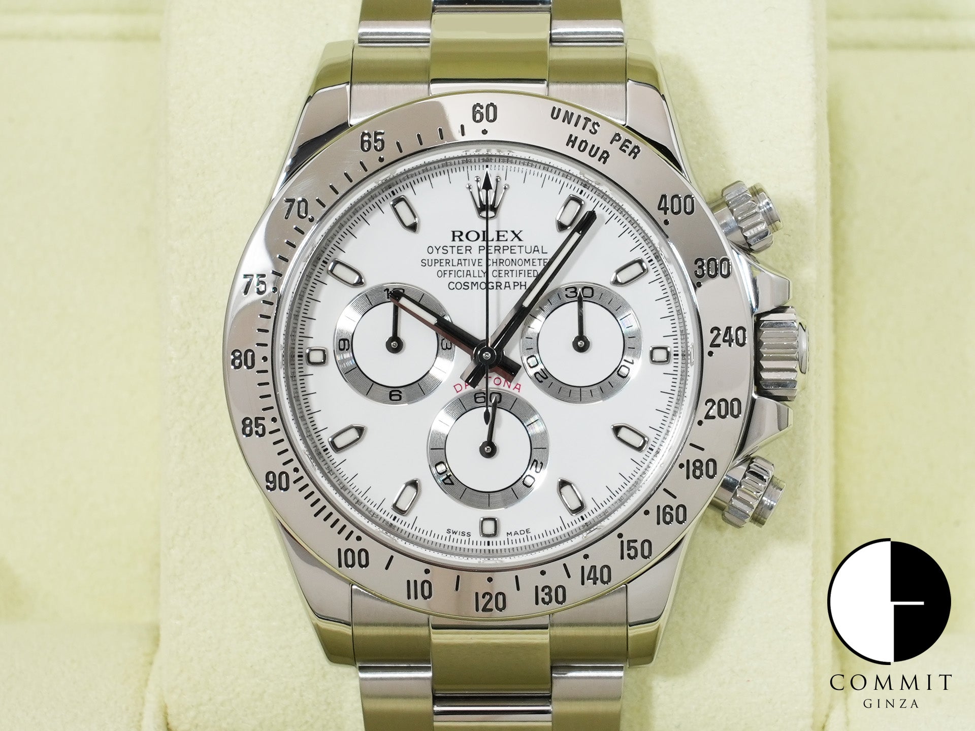 Rolex Daytona Ref. 116520 Stainless Steel White Dial Excellent Used vmduihkg