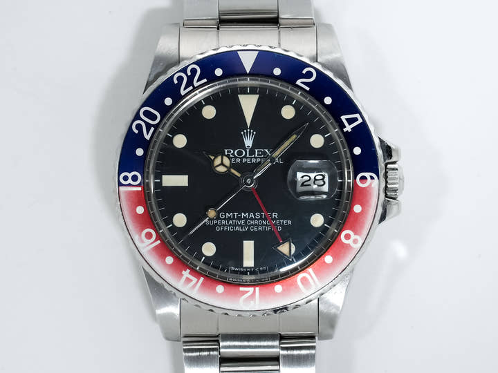ロレックス GMTマスター Ref.16750 ステンレススチール ブラック文字盤 オイスターブレスレット 中古 8asiyxju