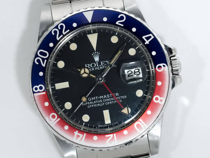 ロレックス GMTマスター Ref.16750 ステンレススチール ブラック文字盤 オイスターブレスレット 中古 8asiyxju