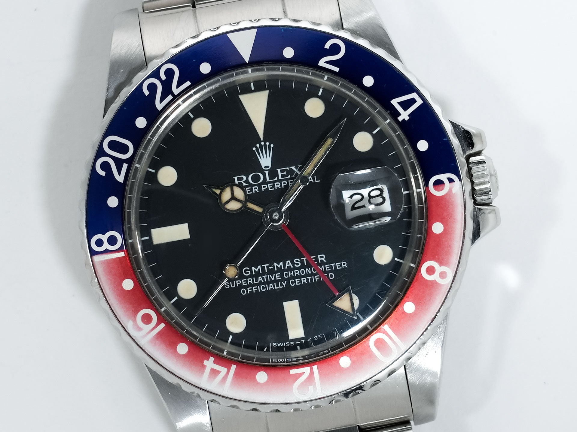 ロレックス GMTマスター Ref.16750 ステンレススチール ブラック文字盤 オイスターブレスレット 中古 8asiyxju