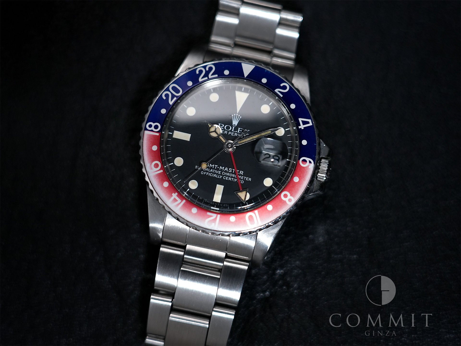 ロレックス GMTマスター Ref.16750 ステンレススチール ブラック文字盤 オイスターブレスレット 中古 8asiyxju