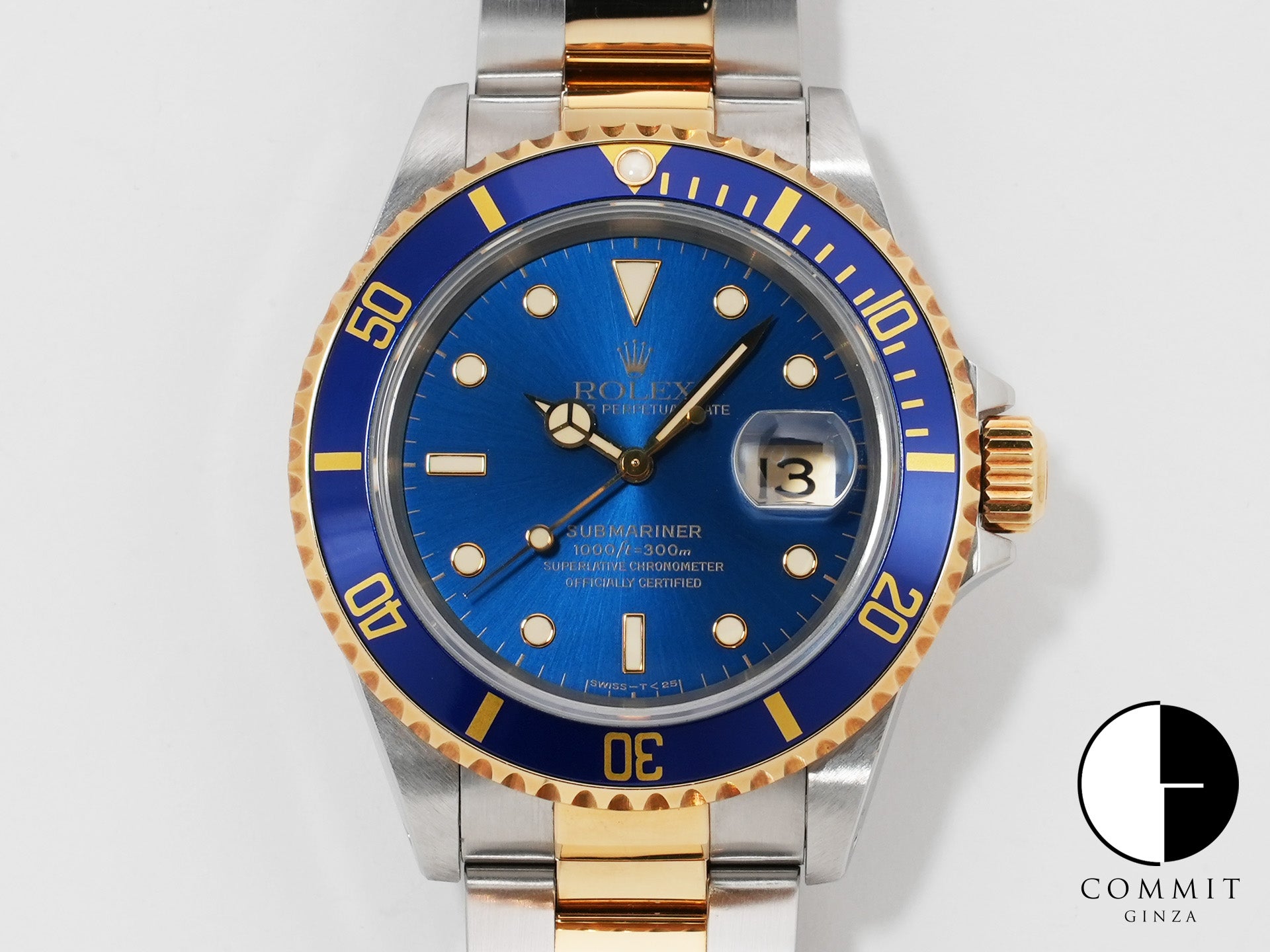 Rolex Submariner Date Ref. 16613 Stainless Steel/Yellow Gold Blue Dial Used in5zm68f