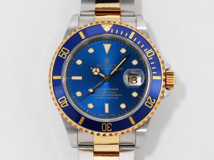 Rolex Submariner Date Ref. 16613 Stainless Steel/Yellow Gold Blue Dial Used in5zm68f