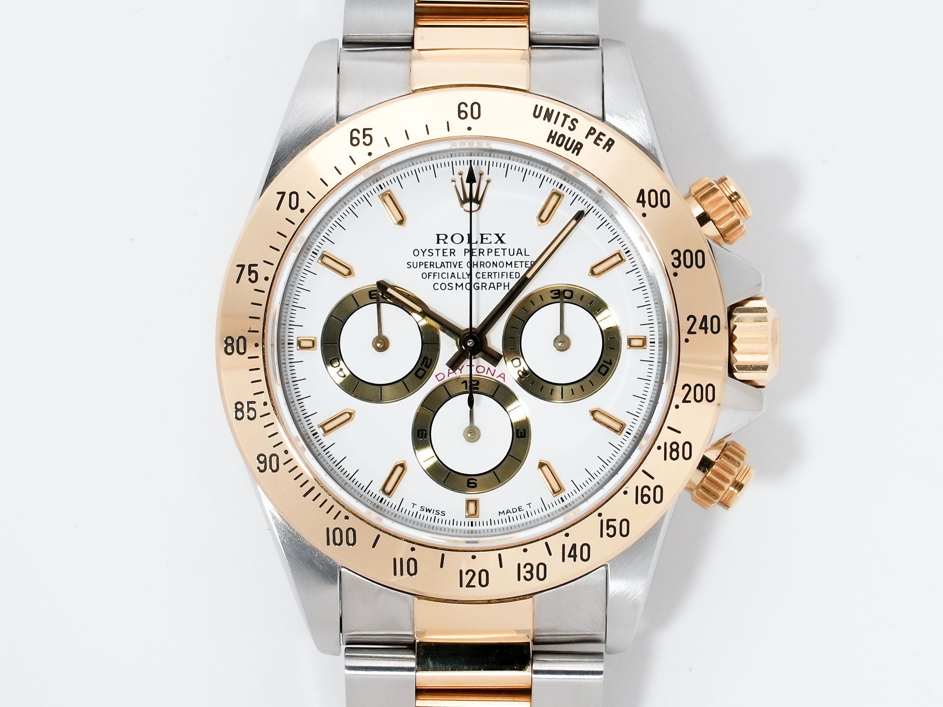 Rolex Daytona El Primero Ref. 16523 Stainless Steel/Yellow Gold White Dial Used nnzxmzkq