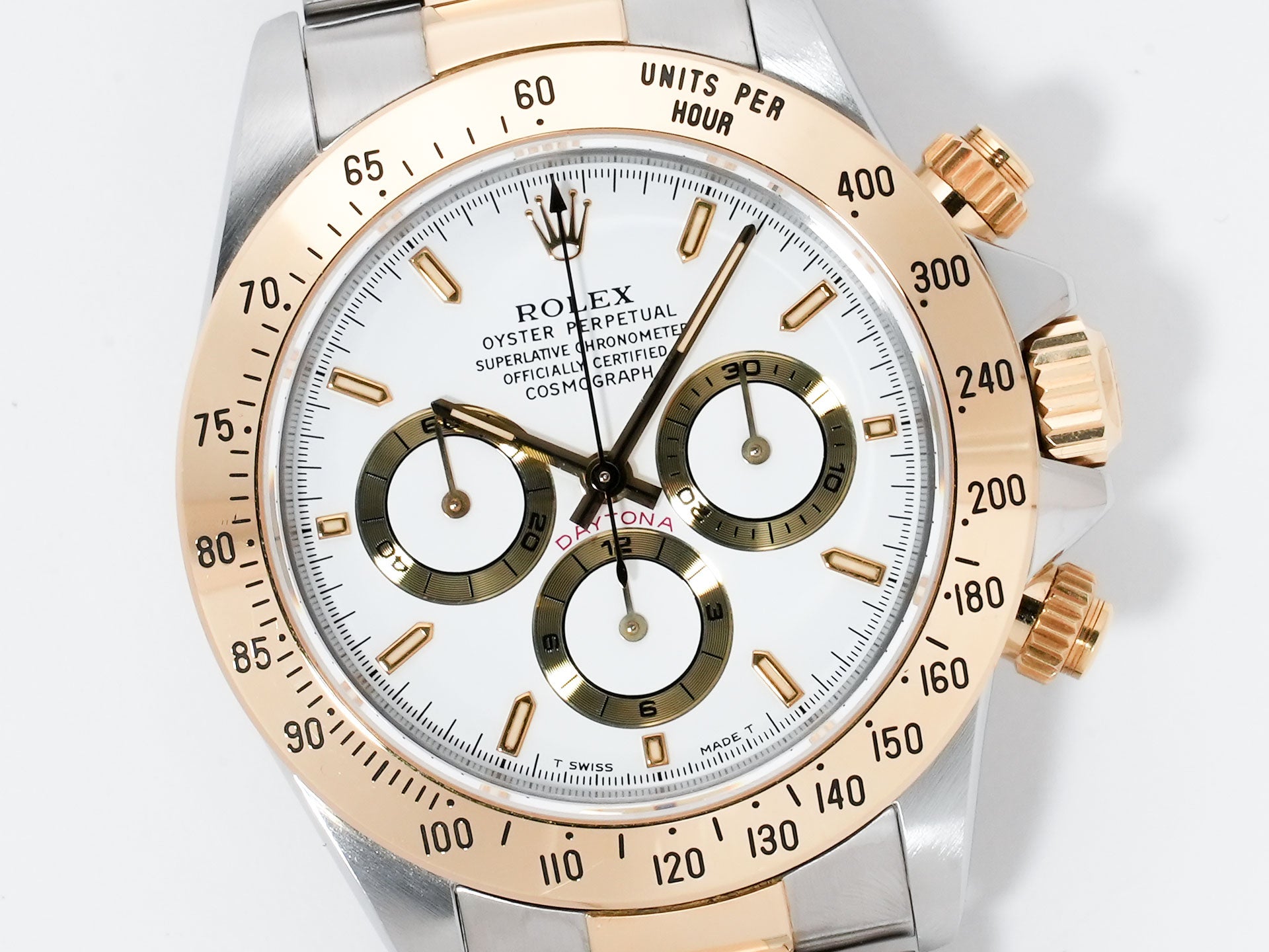 Rolex Daytona El Primero Ref. 16523 Stainless Steel/Yellow Gold White Dial Used nnzxmzkq