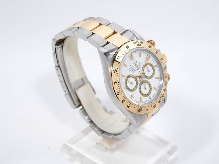Rolex Daytona El Primero Ref. 16523 Stainless Steel/Yellow Gold White Dial Used nnzxmzkq