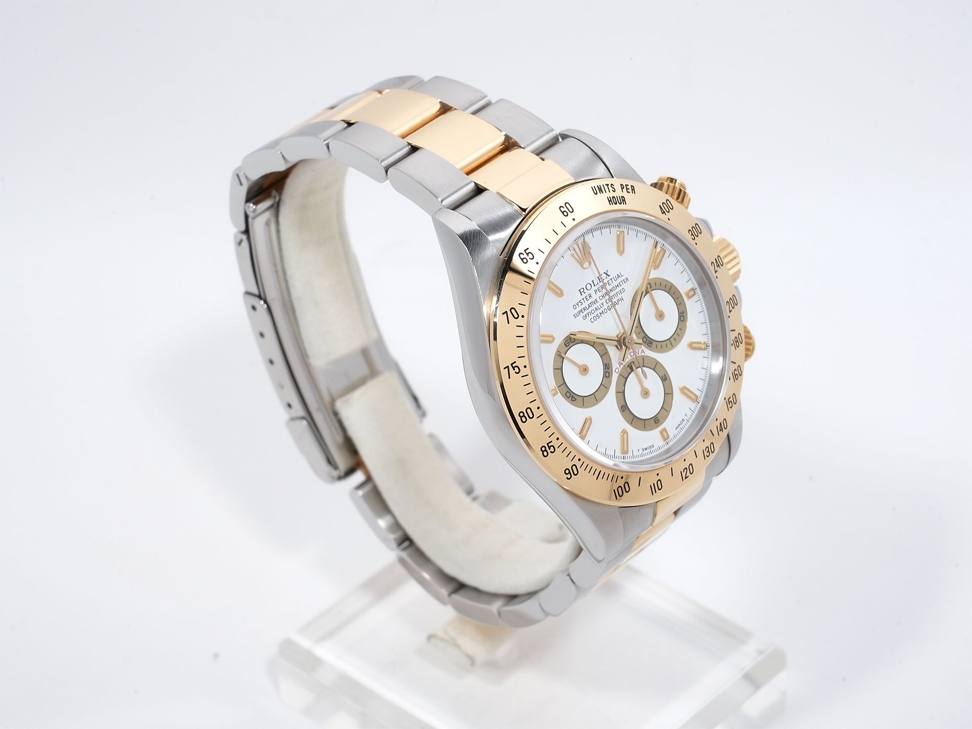Rolex Daytona El Primero Ref. 16523 Stainless Steel/Yellow Gold White Dial Used nnzxmzkq
