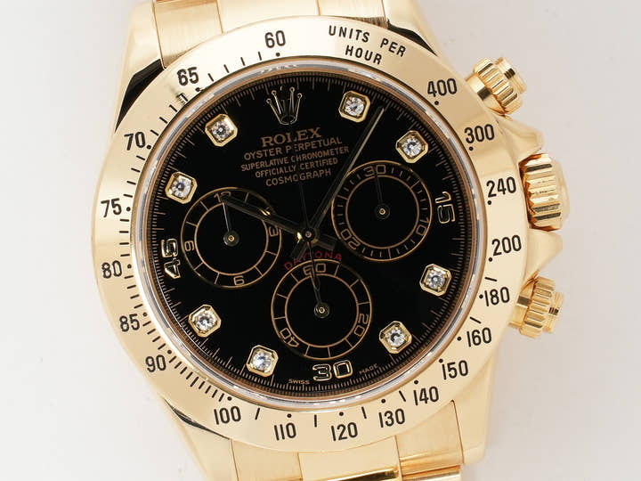 ロレックス デイトナ Ref.116528G イエローゴールド ブラック文字盤 美中古 tmfvx6a2