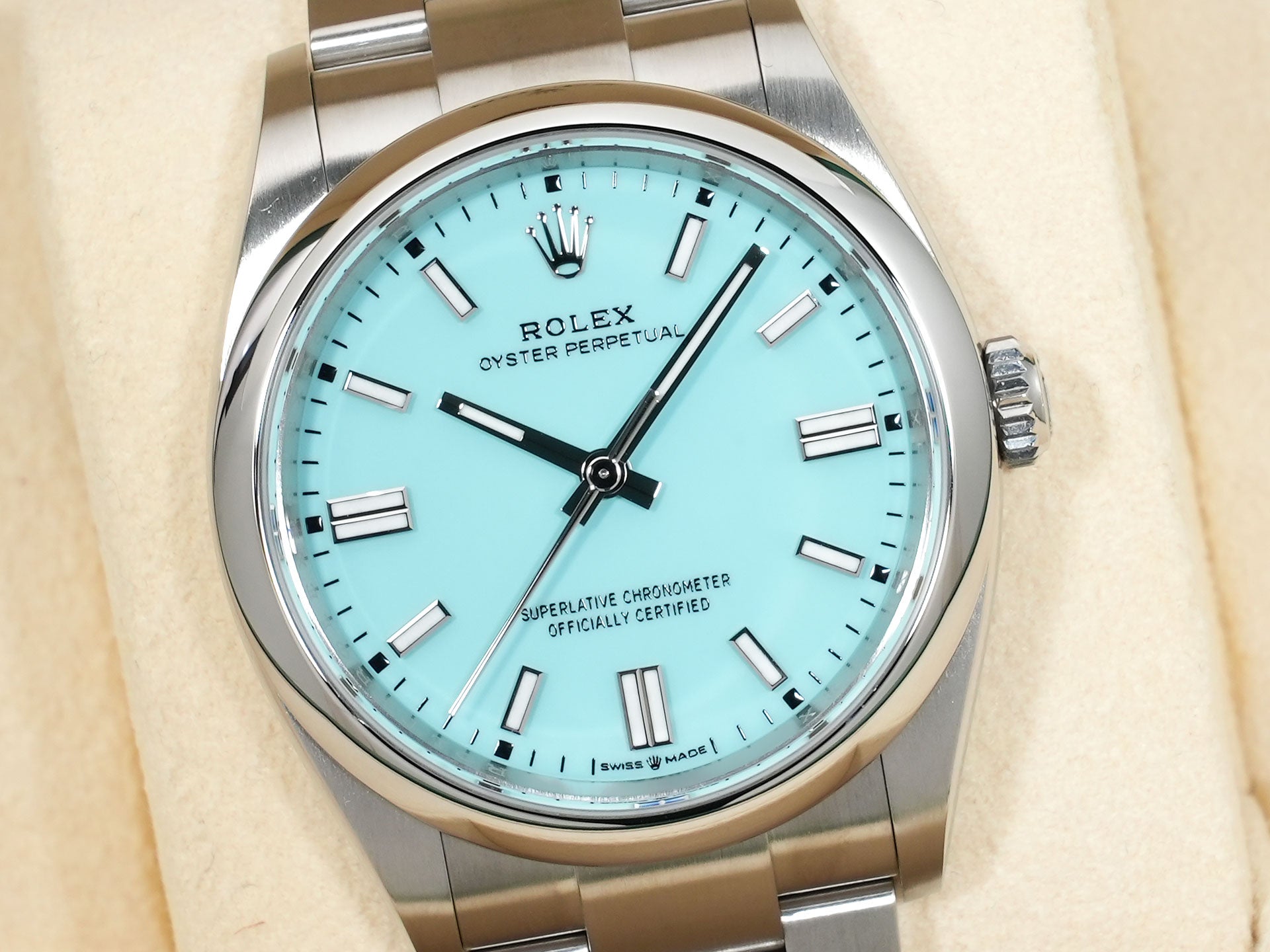 ロレックス オイスターパーペチュアル36 Ref.126000 ステンレススチール ターコイズ文字盤 美中古 5vvyf3c6