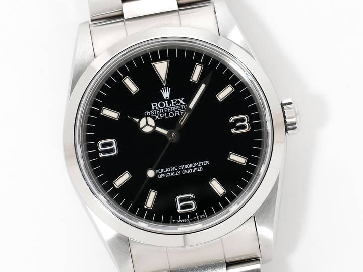 ロレックス エクスプローラーI Ref.14270 ステンレススチール ブラック文字盤 オイスターブレスレット 美品 2mduev3z