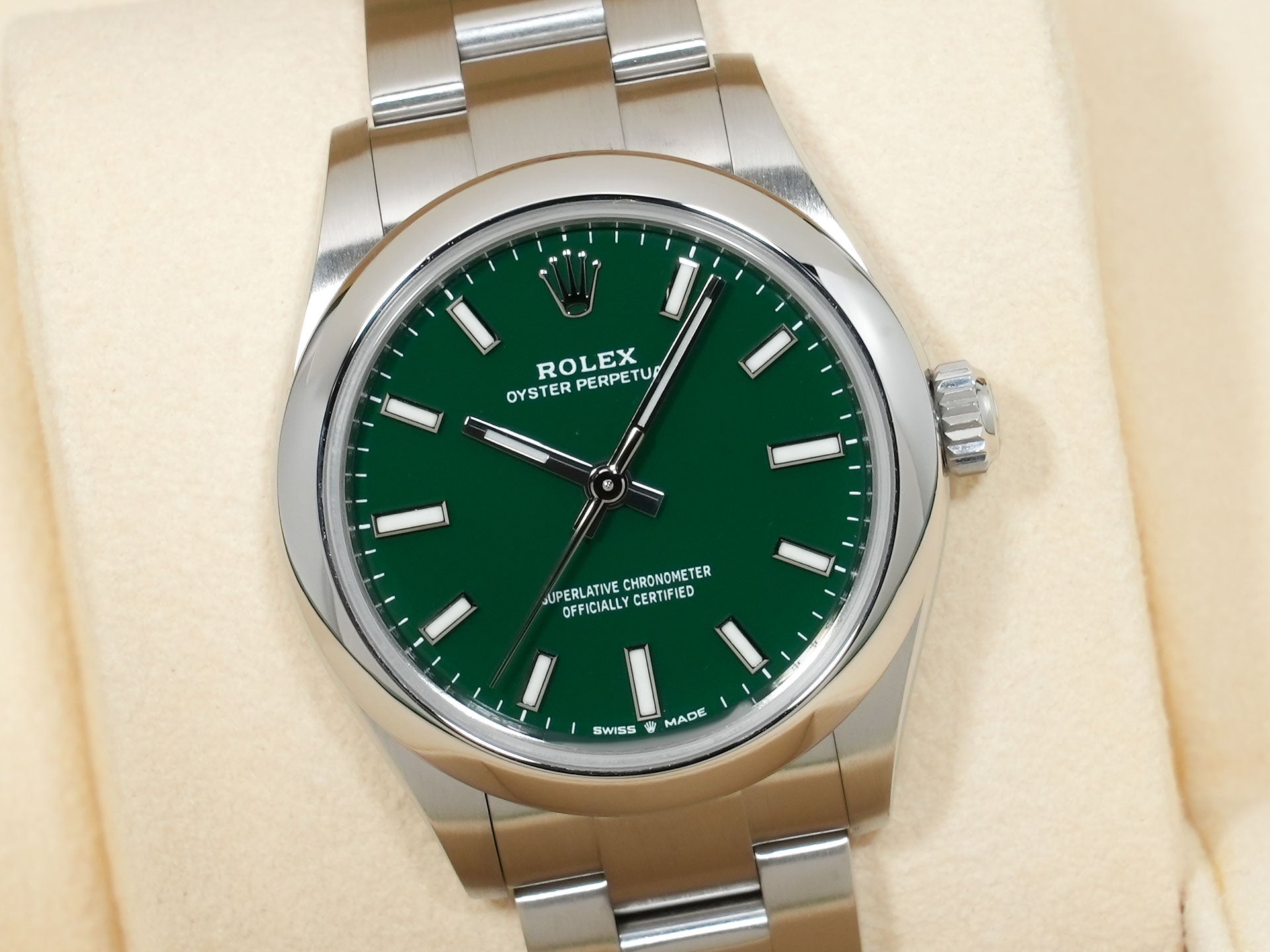 ロレックス オイスターパーペチュアル31 Ref.277200 ステンレススチール グリーン文字盤 美品 k7mej8bu